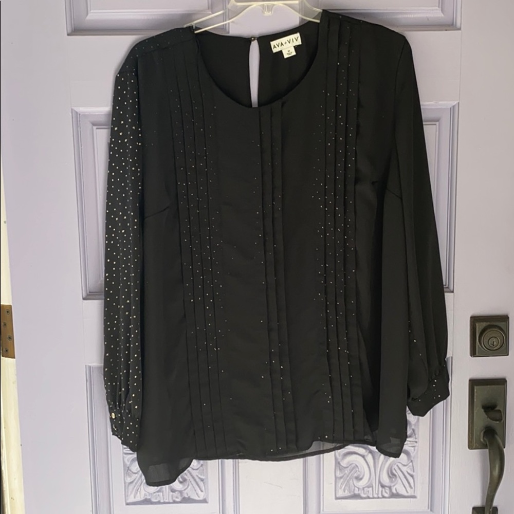 Black long sleeve blouse